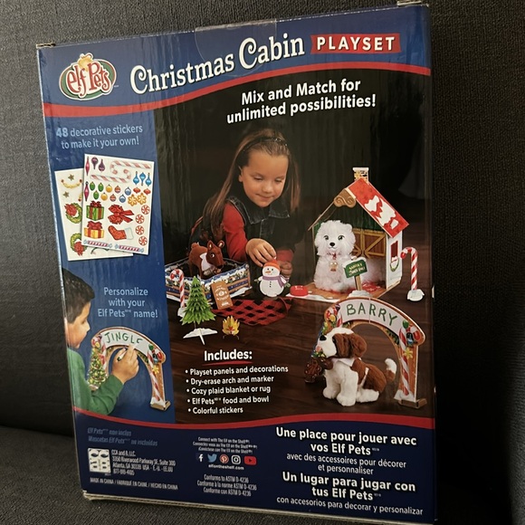 Elf Pets Christmas Cabin Playset - Picture 2 of 6